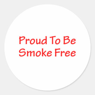 Sticker Rond Fière d'être sans fumée