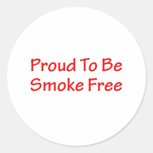 Sticker Rond Fière d'être sans fumée (Devant)