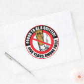 Sticker Rond Fière D'Être Une Quitter 5 Ans (Enveloppe)