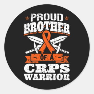 Sticker Rond Fière Frère D'Un Guerrier De Crps Rsd Sensibilisat