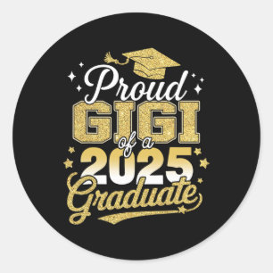 Sticker Rond Fière Gigi D'Une Cl De 2025 Diplômés De Troisième 