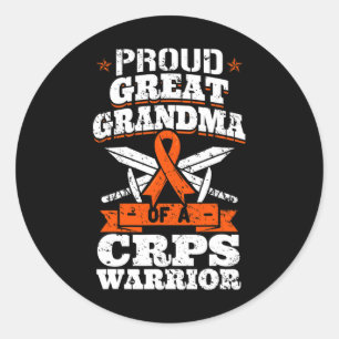 Sticker Rond Fière Grand Grand Grand-Mère D'Un Guerrier Du SPRC