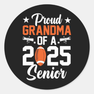 Sticker Rond Fière Grand-Mère D'Un Endroit Supérieur 2025 Gradu