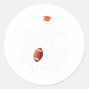 Sticker Rond Fière grand-mère d'un senior de football de 2026 d