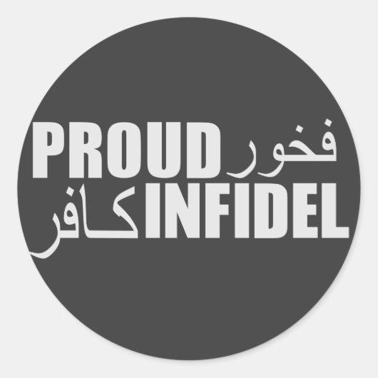 Sticker Rond Fière Infidel (Devant)