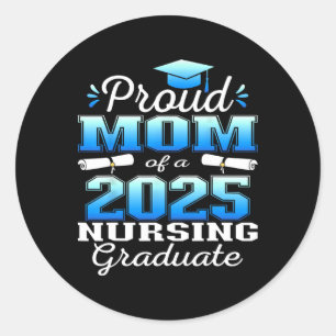 Sticker Rond Fière Maman Cl De 2025 Infirmière Diplômée En Infi