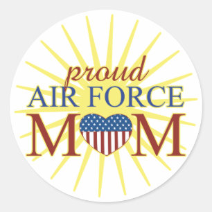 Sticker Rond Fière maman de la Force aérienne