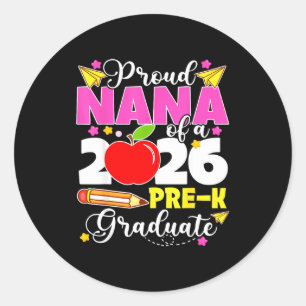 Sticker Rond Fière maman de la promotion 2026 de maternelle pou