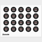 Sticker Rond Fière maman de l'armée (Feuille)