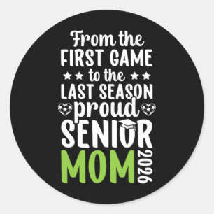 Sticker Rond Fière maman de senior de football 2026 Football se