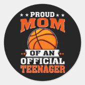 Sticker Rond Fière Maman D'Un Adolescent Officiel 13e Anniversa (Devant)