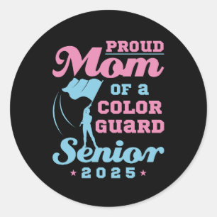 Sticker Rond Fière maman d'une garde couleur Senior 2025