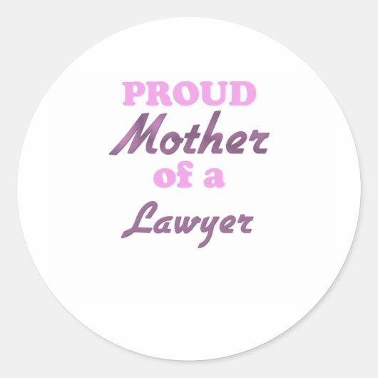 Sticker Rond Fière mère d'un avocat (Devant)