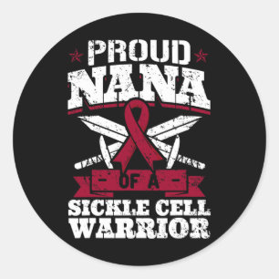 Sticker Rond Fière Nana D'Un Guerrier De Cellule De Faucille Se
