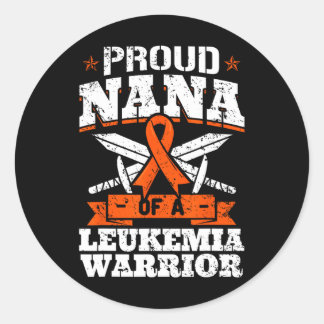 Sticker Rond Fière Nana D'Une Leucémie Guerrière Grande Sensibi