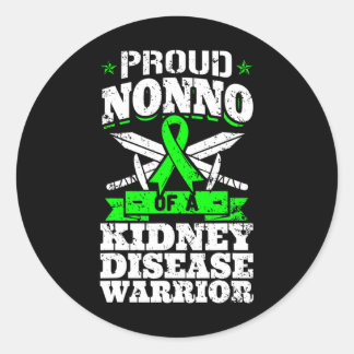 Sticker Rond Fière Non D'Une Maladie Du Rein Sensibilisation De