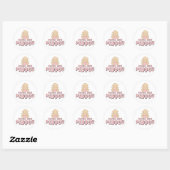 Sticker Rond Fière nouvelle fille de Pappou (Feuille)