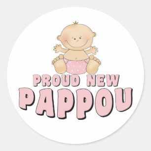 Sticker Rond Fière nouvelle fille de Pappou