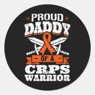 Sticker Rond Fière Papa D'Un Guerrier du SPRC RSD Sensibilisati