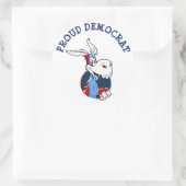 Sticker Rond Fière Parti Démocrate Donkey Patriotic (Sac)