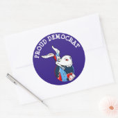 Sticker Rond Fière Parti Démocrate Donkey Patriotic (Enveloppe)