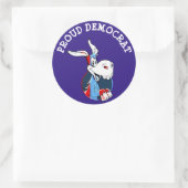 Sticker Rond Fière Parti Démocrate Donkey Patriotic (Sac)