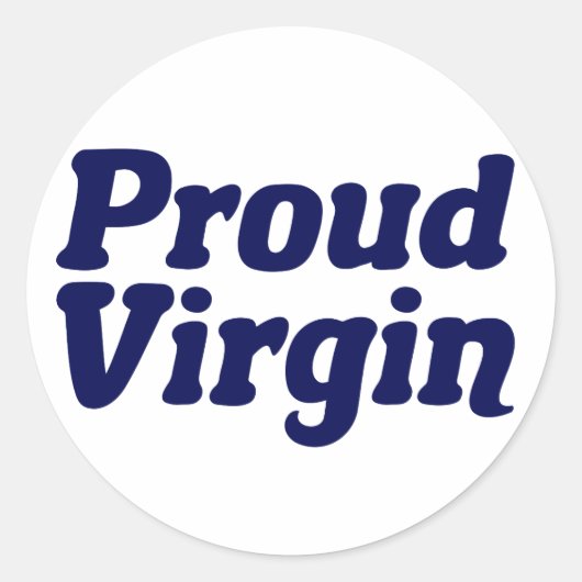 Sticker Rond Fière Vierge chrétienne Abstinence (Devant)