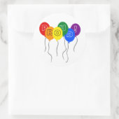 Sticker Rond Fiers ballons couleur LGBTQ Pride (Sac)