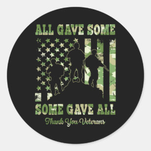 Sticker Rond Fiers Supporters Des Anciens Combattants Et Patrio