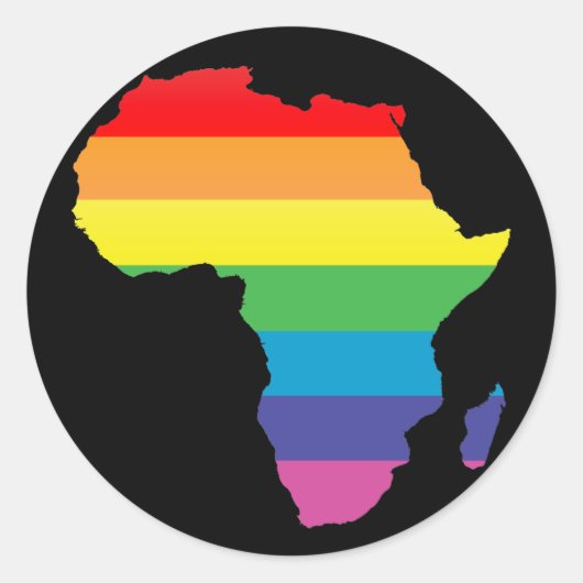 Sticker Rond fierté africaine. (Devant)
