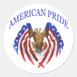 Sticker Rond Fierté américaine Eagle