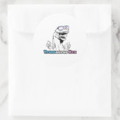 Sticker Rond Fierté animale - Transaurus Rex (Sac)
