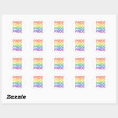 Sticker Rond Fierté Arc-en-ciel Rétro (Feuille)