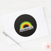 Sticker Rond Fierté aromantique (Enveloppe)