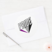 Sticker Rond Fierté asexuelle éclatée (Enveloppe)