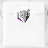 Sticker Rond Fierté asexuelle éclatée (Sac)