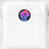 Sticker Rond Fierté bisexuelle (Sac)