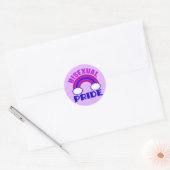 Sticker Rond Fierté bisexuelle (Enveloppe)