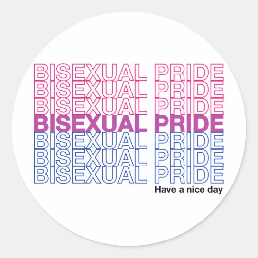 Sticker Rond Fierté bisexuelle (Devant)