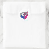 Sticker Rond Fierté bisexuelle éclatée (Sac)