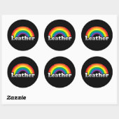STICKER ROND FIERTÉ CUIR (Feuille)