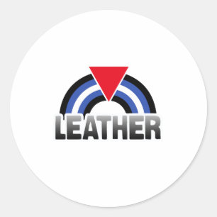 Sticker Rond Fierté cuir queer