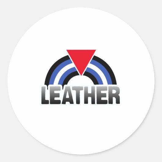 Sticker Rond Fierté cuir queer (Devant)