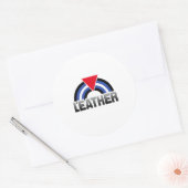 Sticker Rond Fierté cuir queer (Enveloppe)