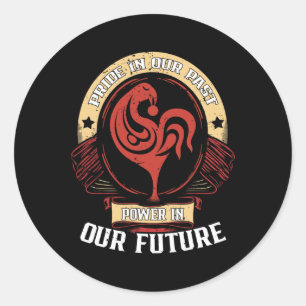 Sticker Rond Fierté Dans Notre Pouvoir Passé Dans Notre Future