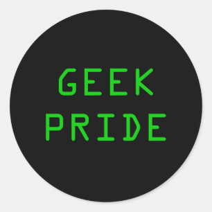 STICKER ROND FIERTÉ DE GEEK