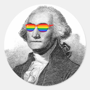 Sticker Rond Fierté de George Washington