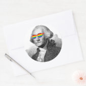 Sticker Rond Fierté de George Washington (Enveloppe)