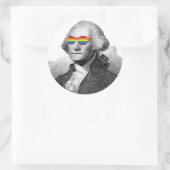 Sticker Rond Fierté de George Washington (Sac)