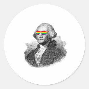 Sticker Rond Fierté de George Washington
